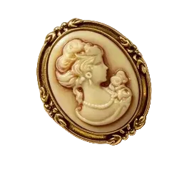 classic brown and ivory cameo
