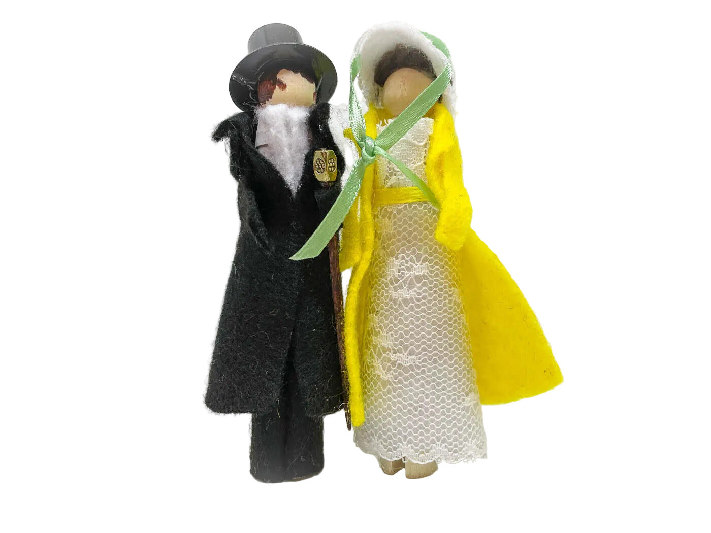 KIT Regency Couple out Walking Clothespin Doll Ornaments KIT