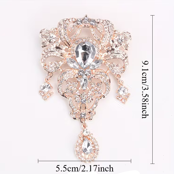 Large Rhinestone Brooch