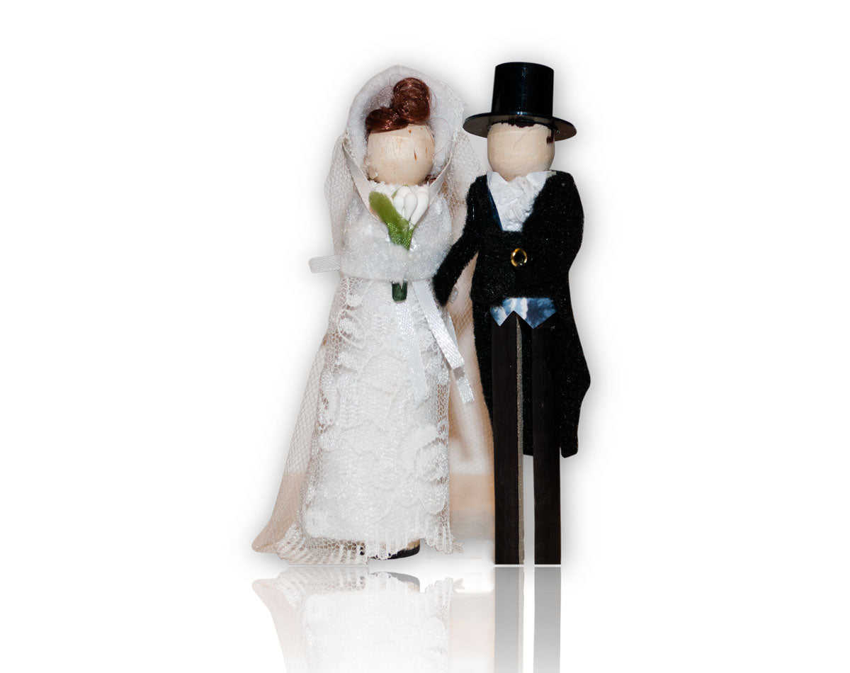 Mr Darcy and Elizabeth Bennet Wedding Clothespin Doll set- DIY Christmas holiday ornament kit