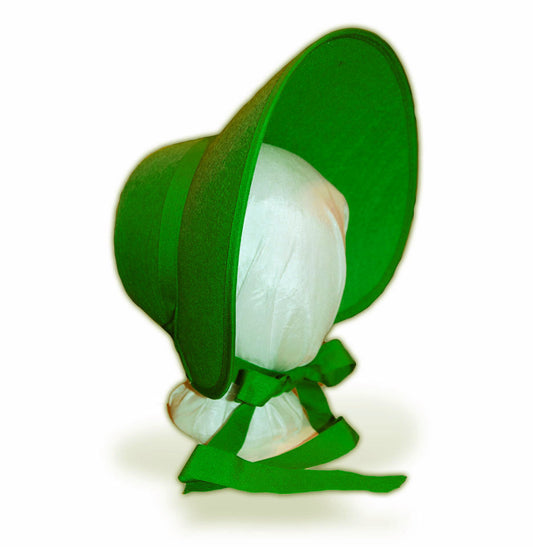 Austentation Late Regency Victorian DIY Blank Felt Bonnet Green