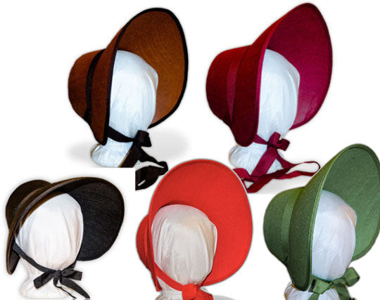 Beribboned Felt Bonnet: Anne (Choose your Color!)