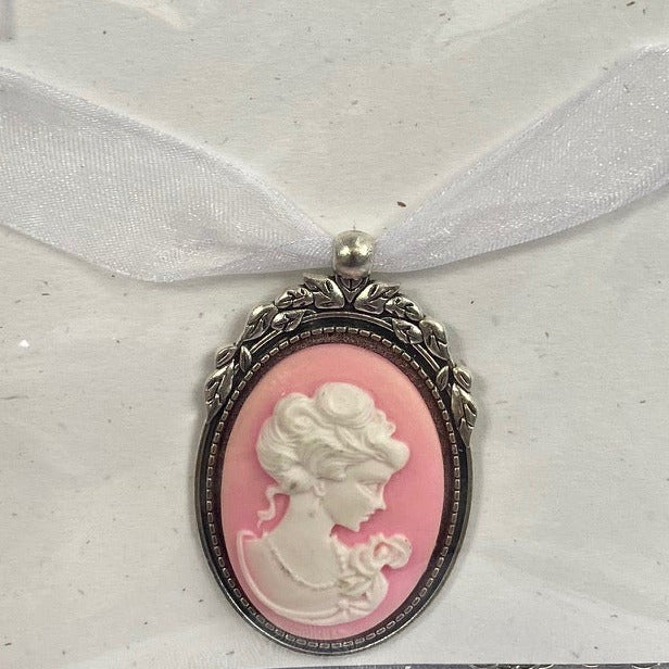 Pink Cameo Choker