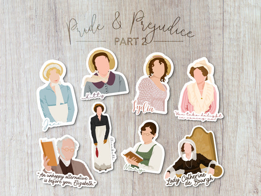 Pride and Prejudice 1995 8 Piece Sticker Set