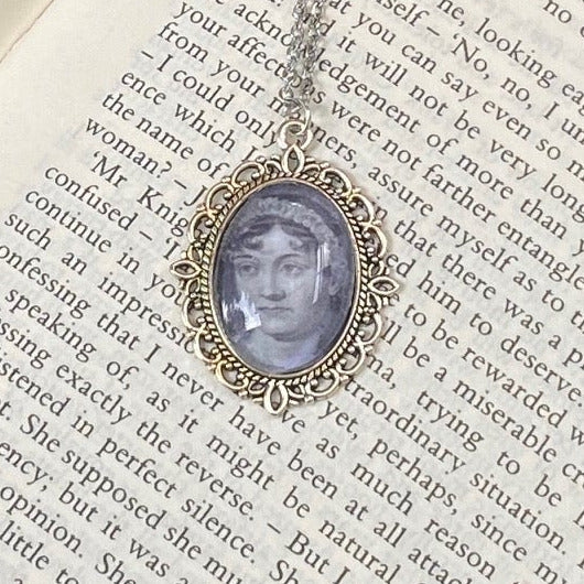 Jane Austen Portrait Necklace