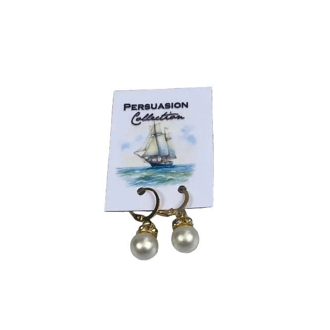 Round Pearl Drop Earrings