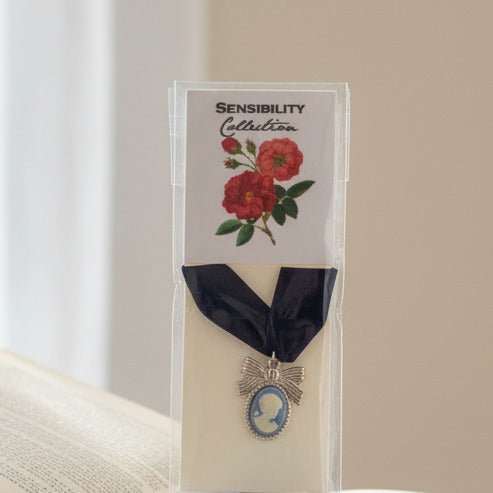 Blue Velvet Choker with Cameo
