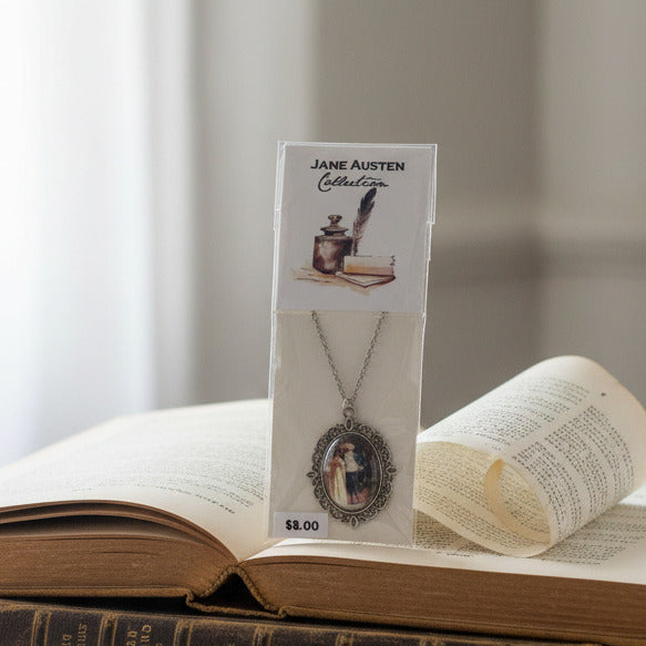 Jane Austen Illustrations Necklace