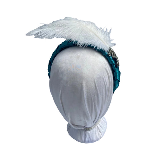 feathered headband for regency ball 