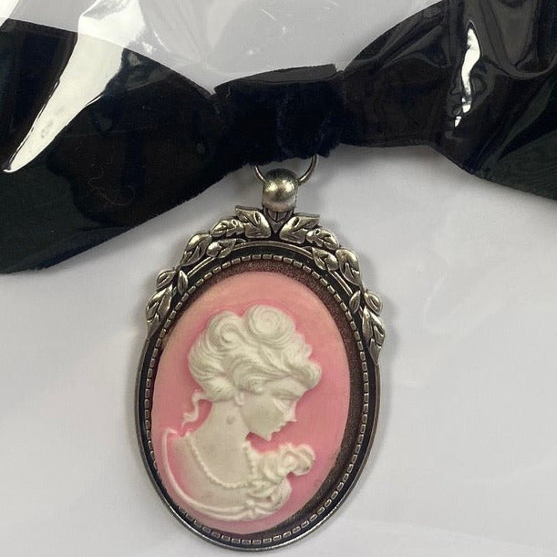 Pink Cameo Choker