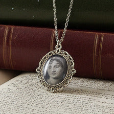 jane austen portrait necklace