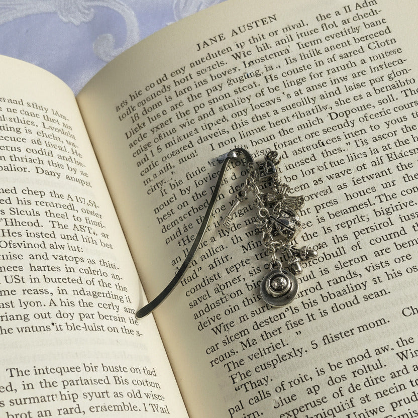 metal charm book mark for Jane Austen's  Novels