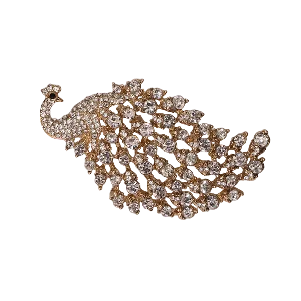 Pride and Prejudice Crystal Peacock brooch