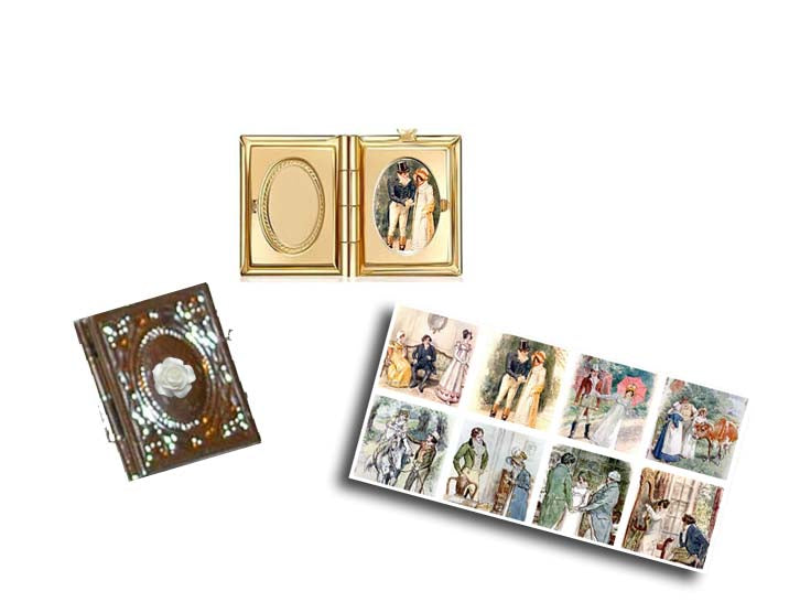 Book Locket Necklace with Illustrations