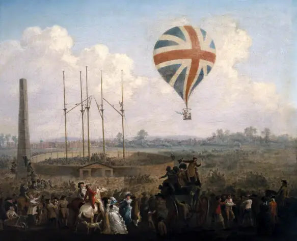 1784 Vicenzo Lunardi's flight in a hot air balloon