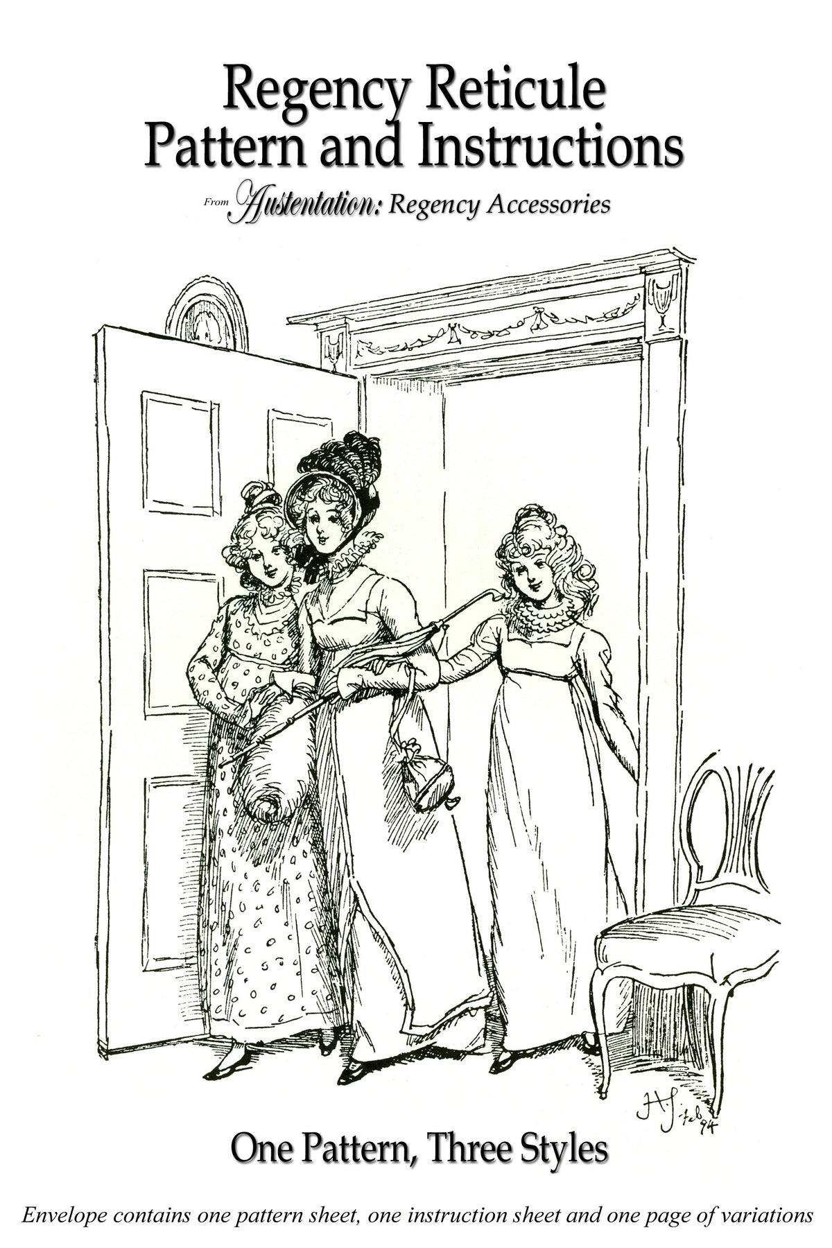 Regency Round Reticule Austentation Downloadable Jane Austen/Regency Style Reticule Pattern ...