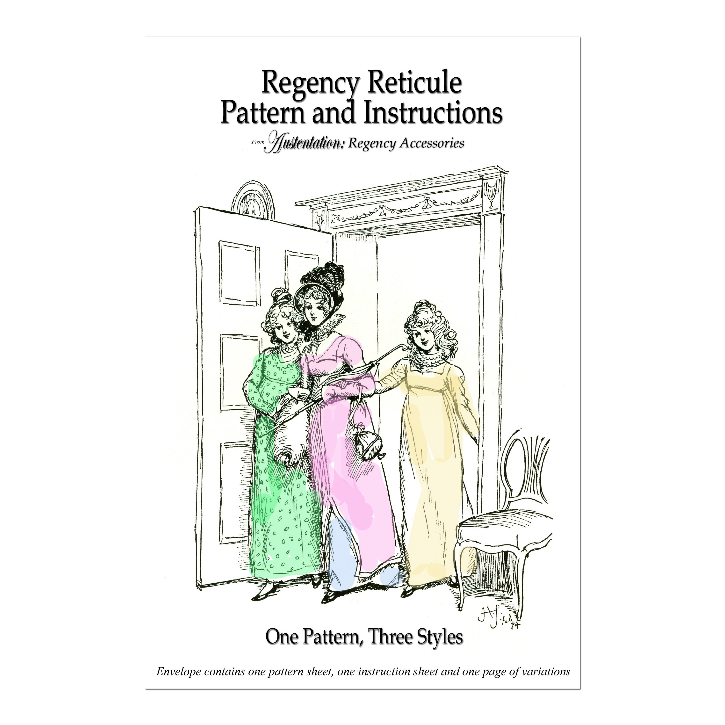 Austentation Downloadable Jane Austen/Regency Style Reticule Pattern ...