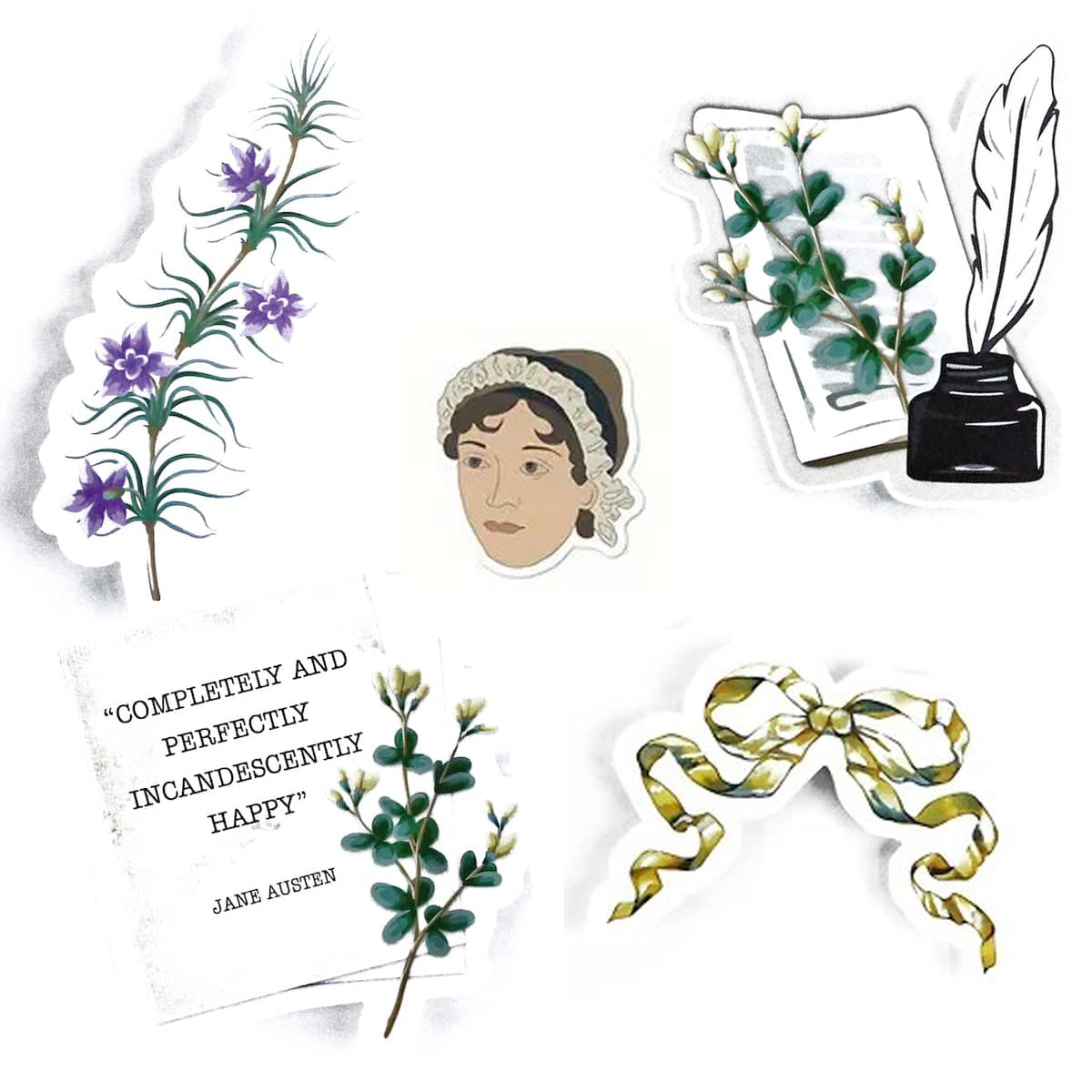Jane Austen Pride & Prejudice Stickers: XL