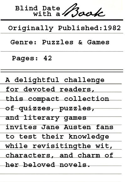 Blind Date with a Book: Jane Austen Edition