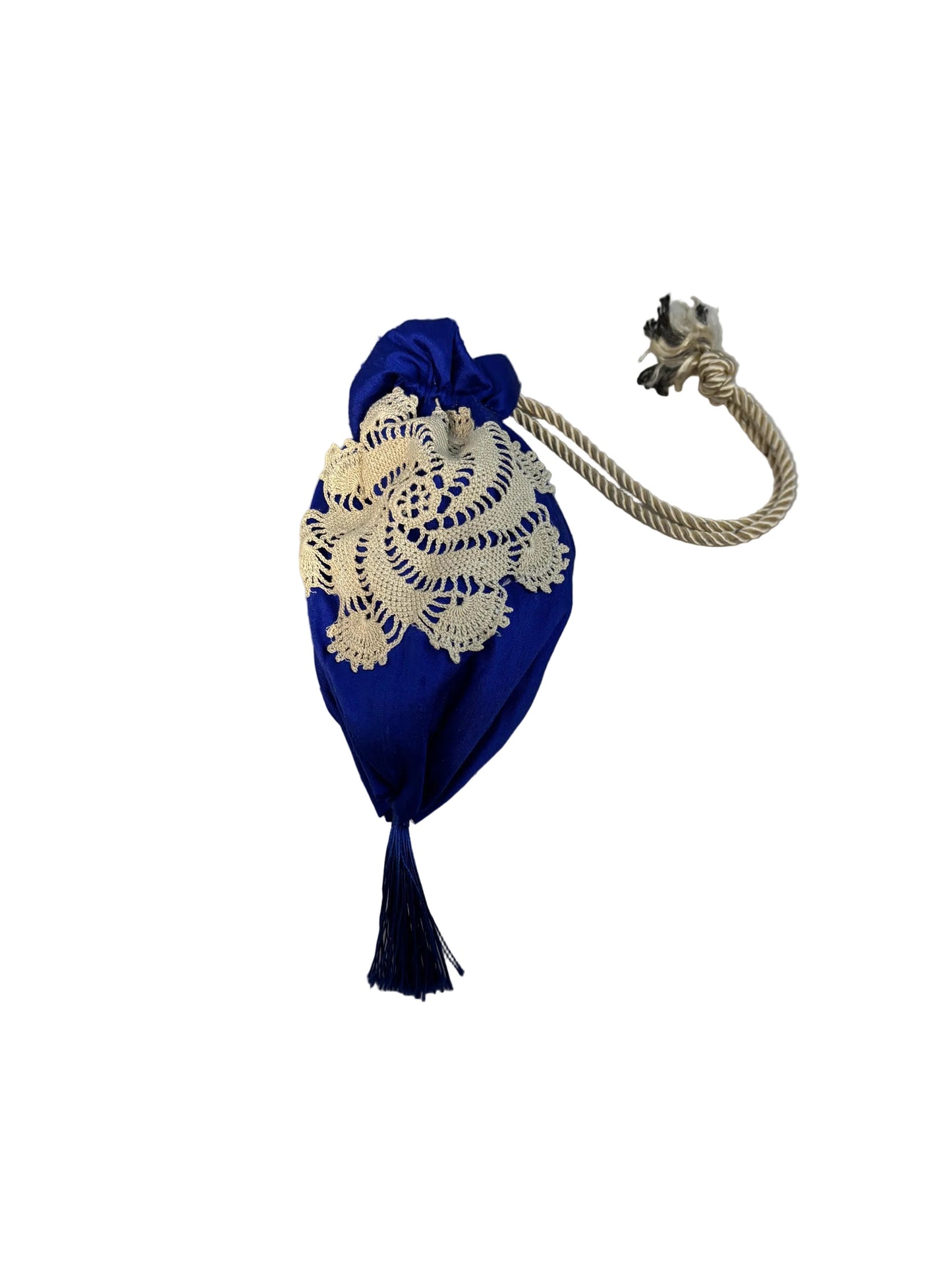 Royal Blue and Ivory Regency/Victorian Reticule