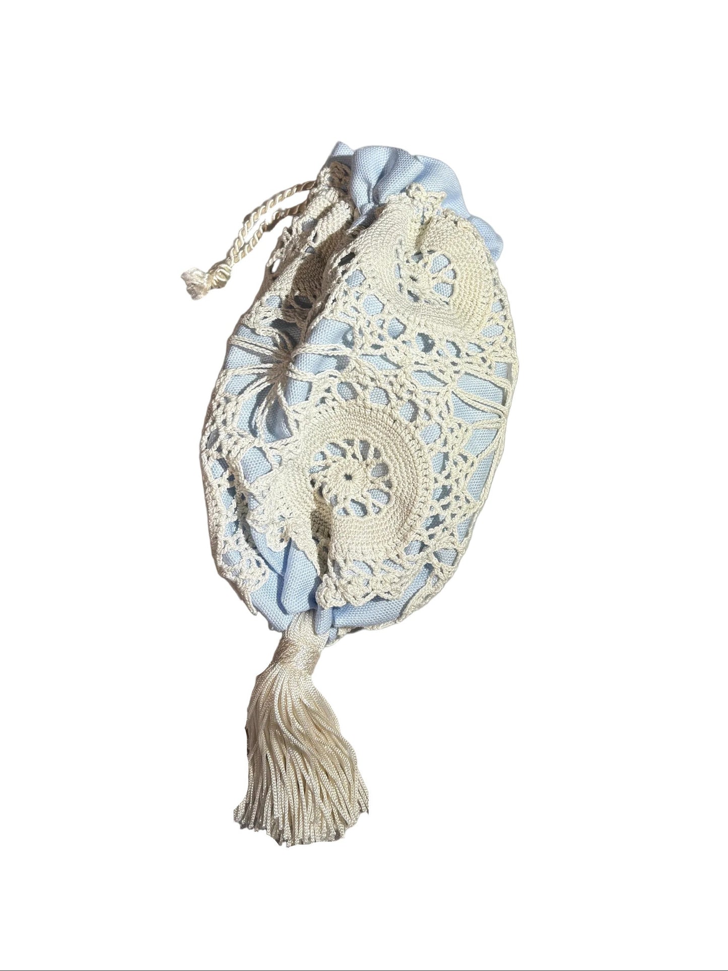 Powder Blue and Ivory Reticule
