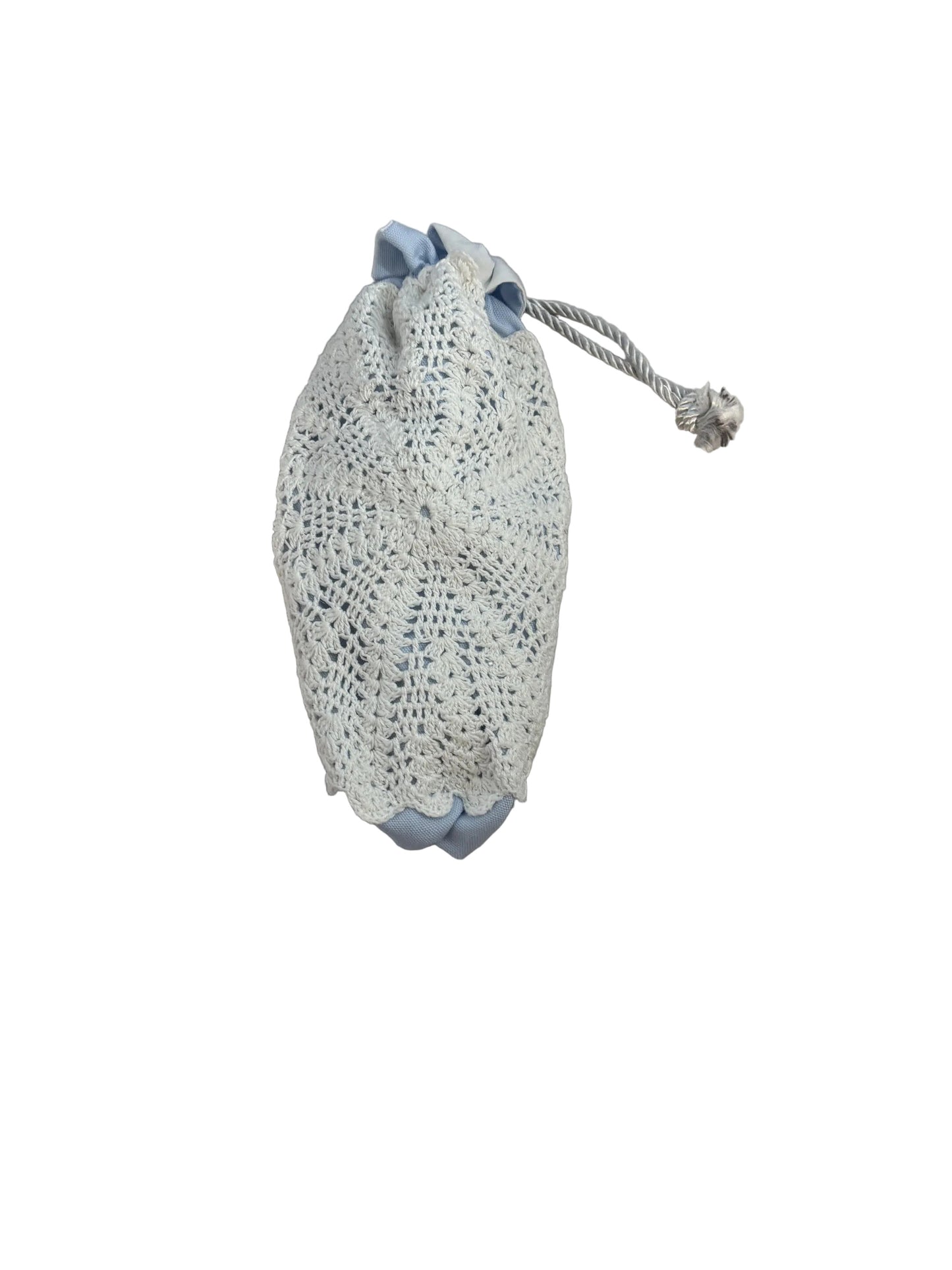 Powder Blue and White Lace X-Tall Reticule