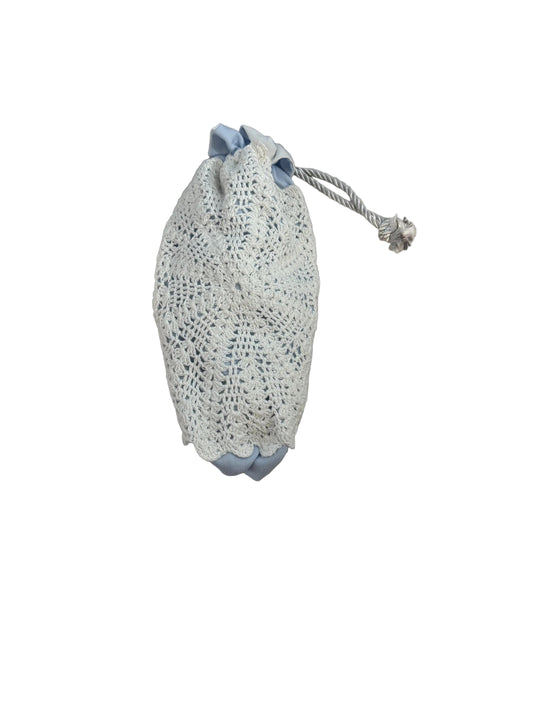 Powder Blue and White Lace X-Tall Reticule