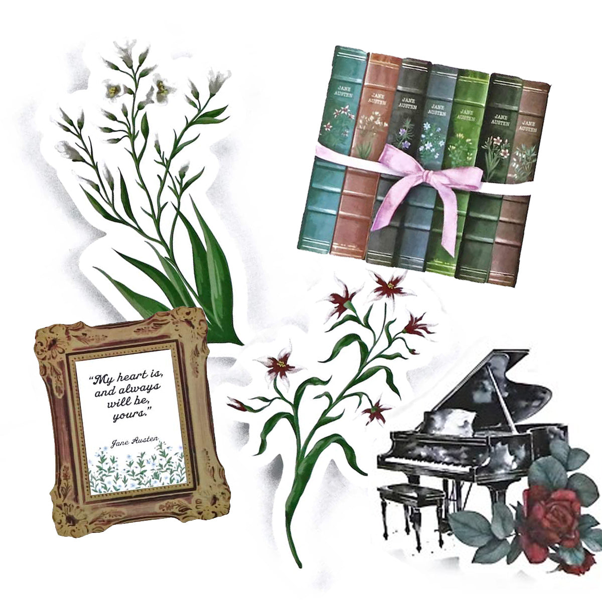 Jane Austen Sense & Sensibility Stickers: XL