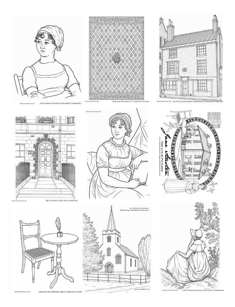Free Downloadable Coloring Book: Jane Austen
