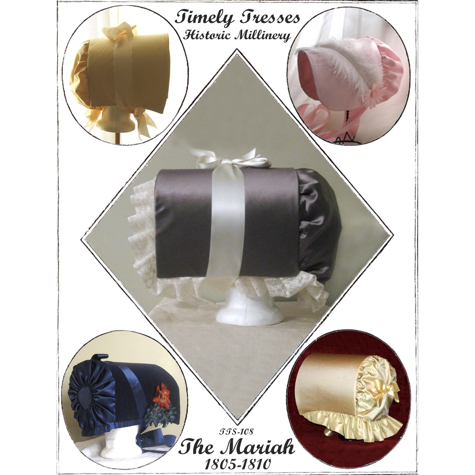 Mariah Regency Bonnet pattern by Timely Tresses
