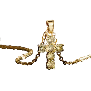 "Jane's" Crystal Cross Necklace