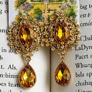 Large Crystal Rhinestone Earrings